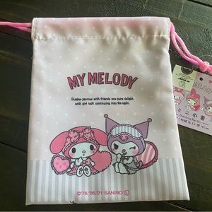New My Melody & Kuromi Sanrio Drawstring Bag Pouch